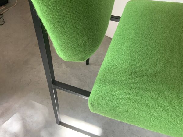 Chaise 1901 restaurée Tonus vert, Guermonprez 1959