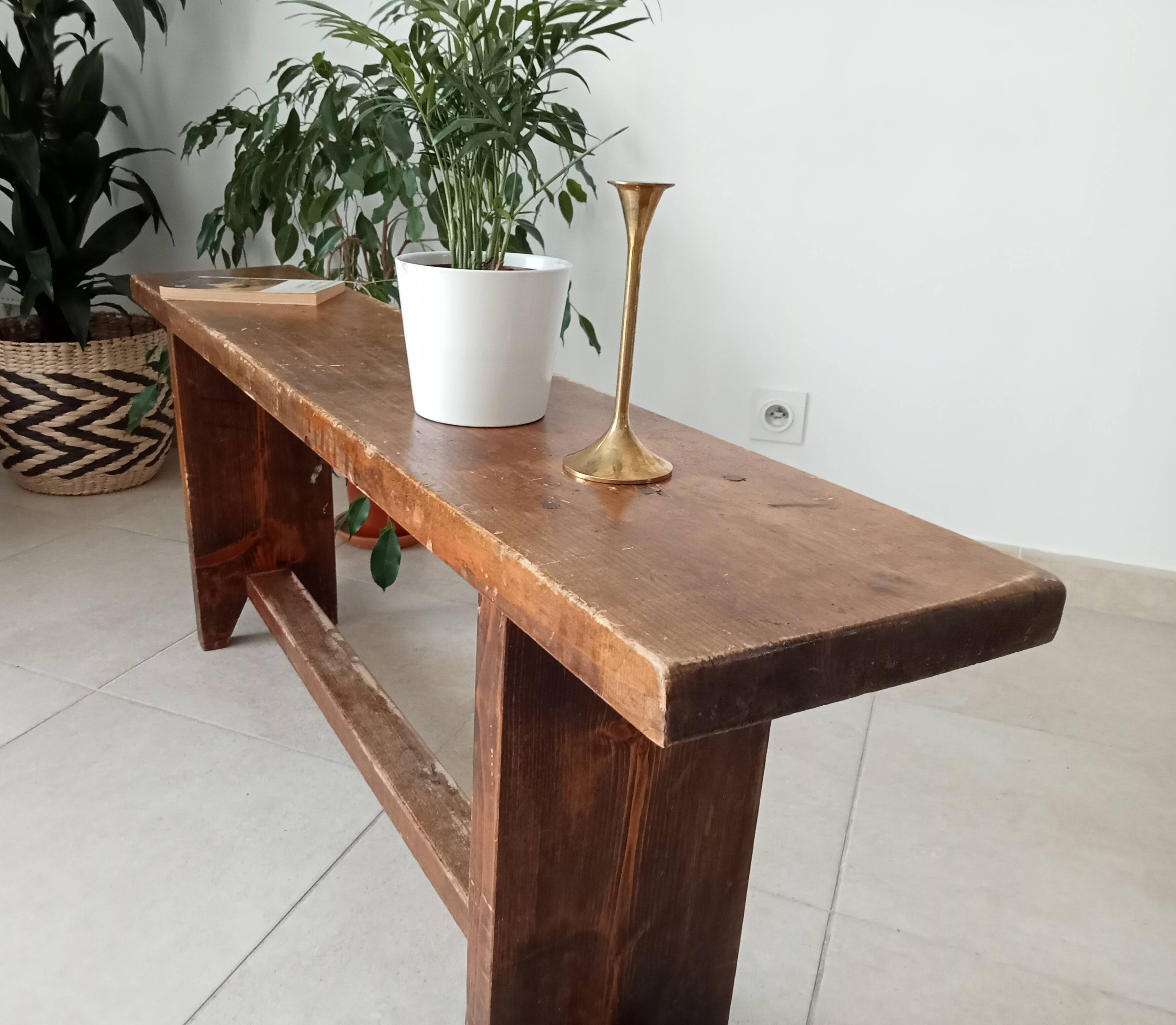 Wooden bench, 70s-80s