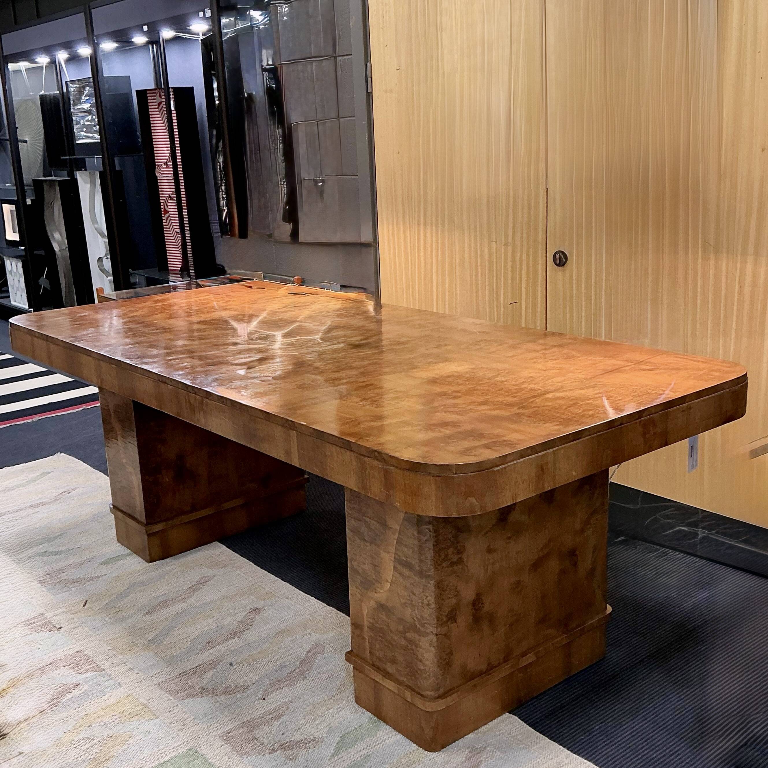 Art Deco dining / conference table / desk, Harry & Lou Epstein attributed