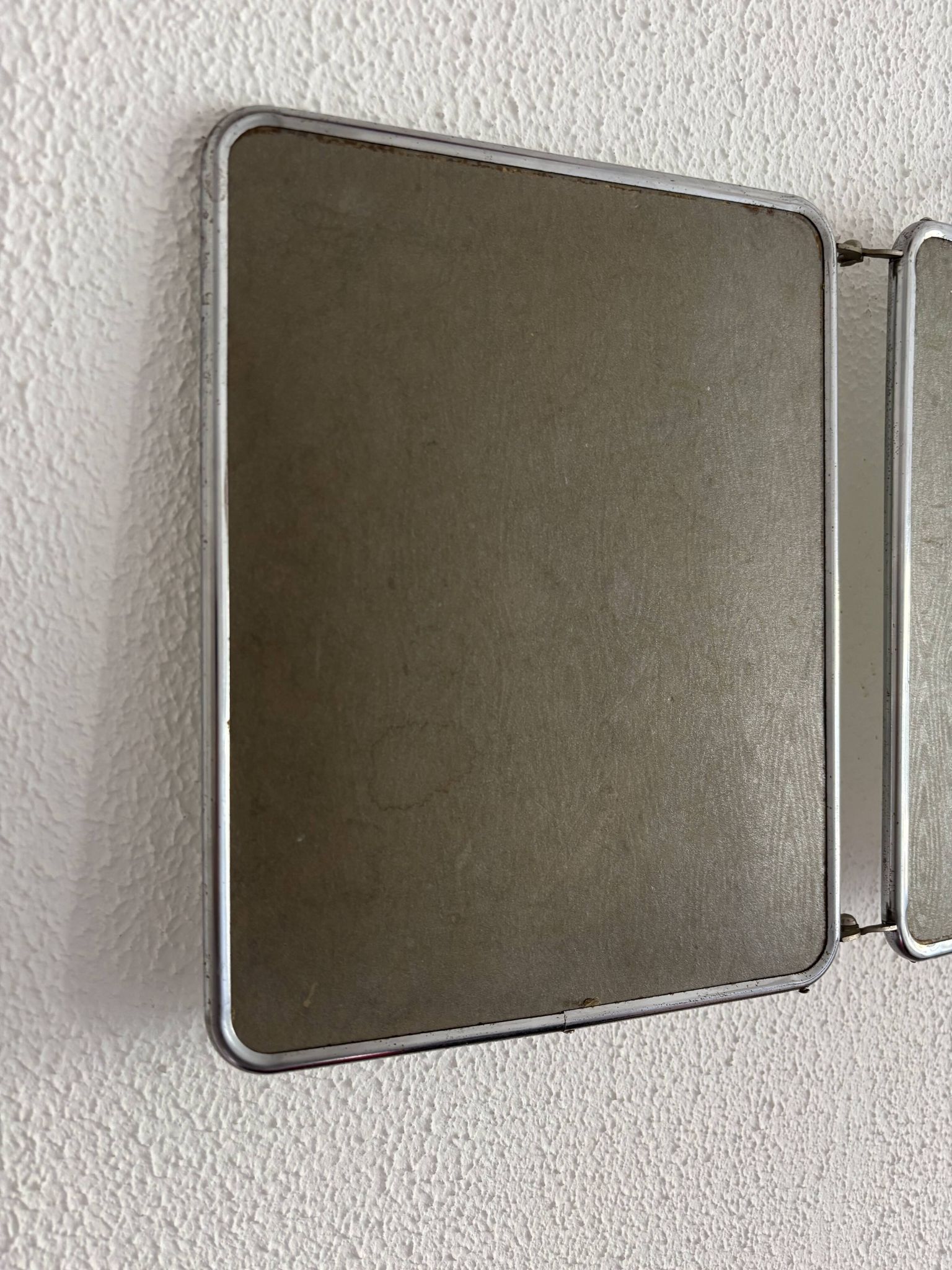 Vintage 1960 triptych barber mirror silvered Arpin - 28 x 70 cm
