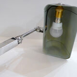 Office Art Deco lamp, chrome metal, & base marble, 1930 s