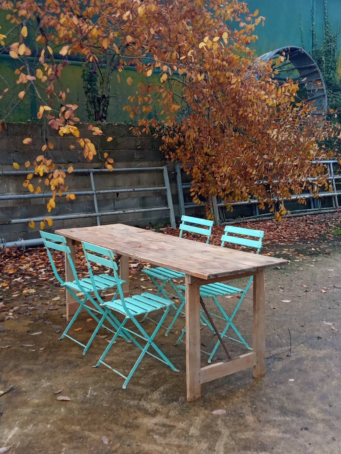 Table de ferme pliante