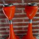 2 ashtrays 70' tulip vintage orange 50 cm