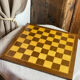 Chess set with wooden board and pieces