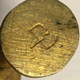 Encrier bronze ciselé et doré 19eme