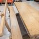 Monastery table with its custom benches.