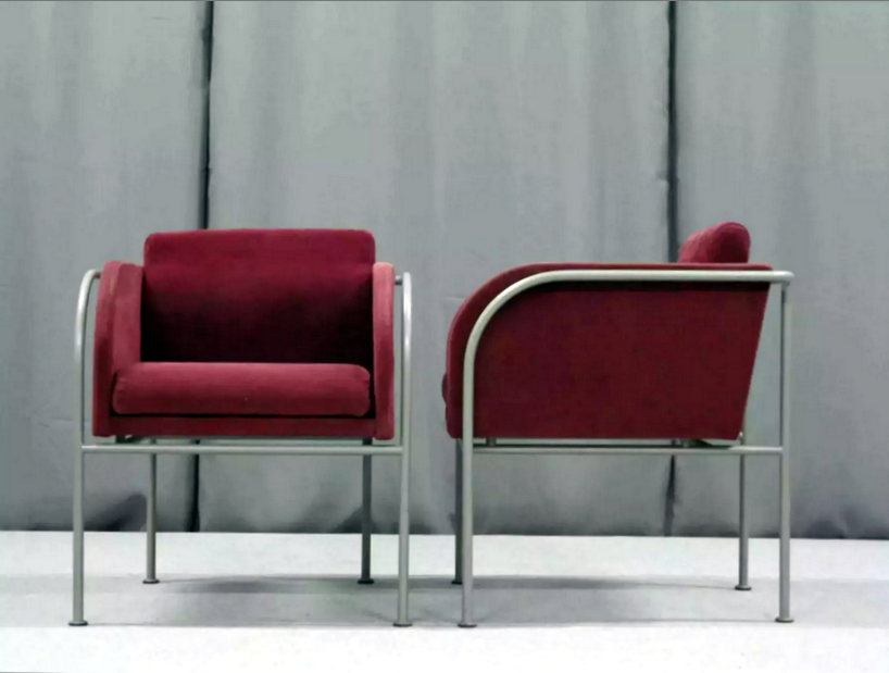 Pair of velvet armchairs 1960