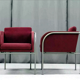 Pair of velvet armchairs 1960