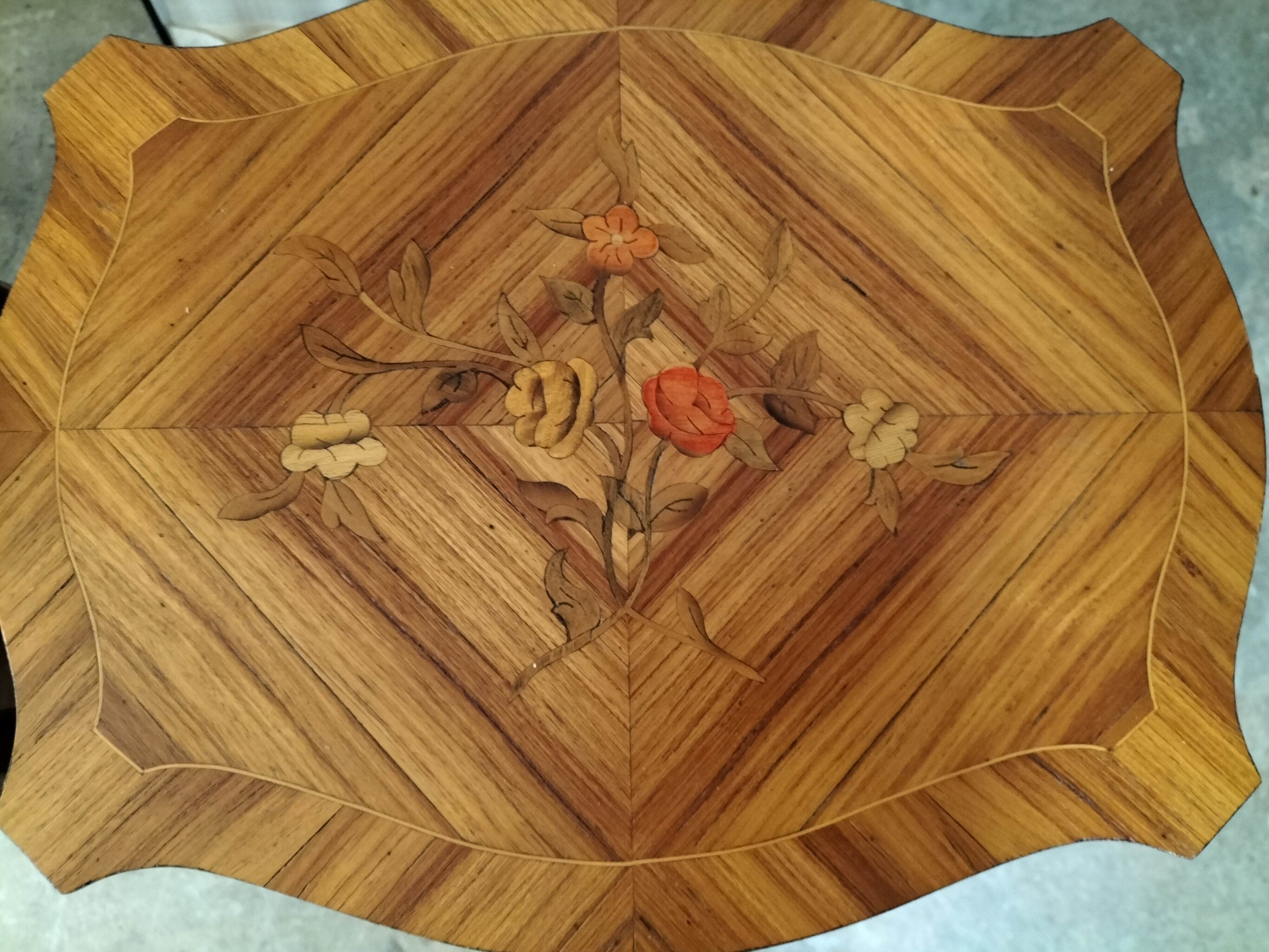 Pair of bedside tables 2 drawers Louis XV style