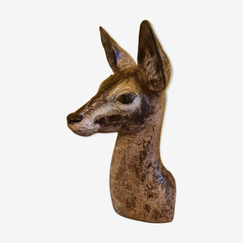 Handmade Deer Head From Lladro Spain, 1980s