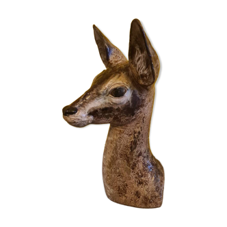 Handmade Deer Head From Lladro Spain, 1980s