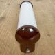 Industrial Brown Bakelite Wall Light with Milk Glass, 1950s