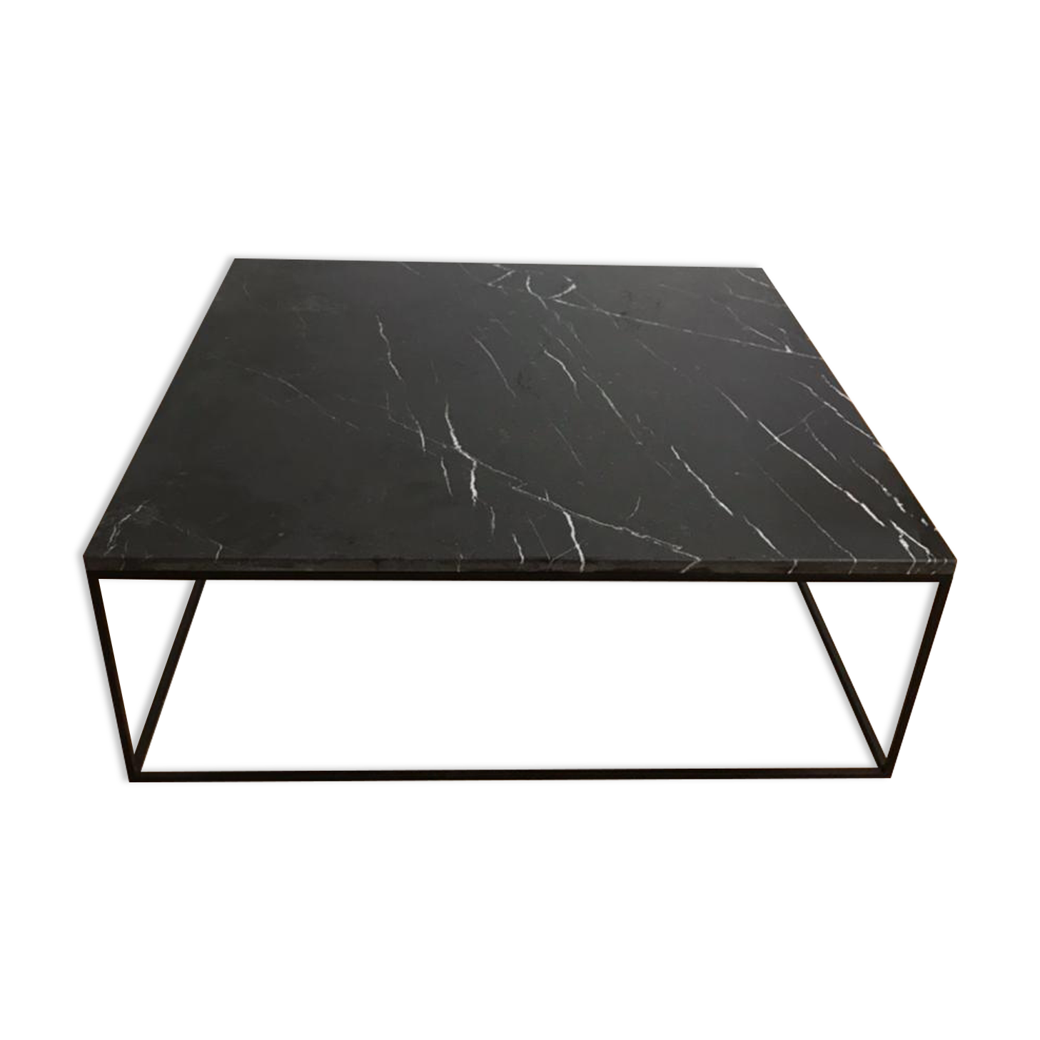 Khenifra black marble coffee table 90x90