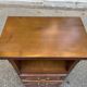 Side table with 3 drawers in solid wood, tall bedside table.