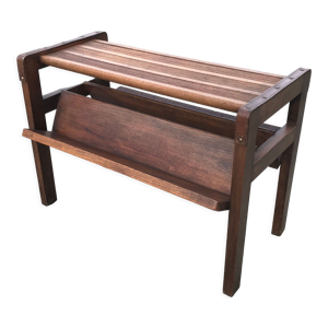 Table chêne et cuir - design