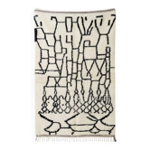 Tapis berbère blanc noir style Azilal