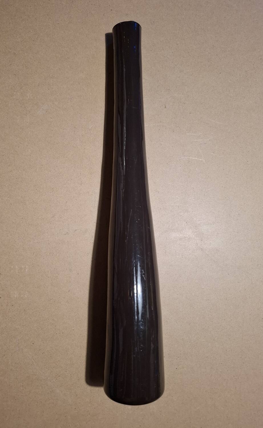 Hand-blown tilted vase