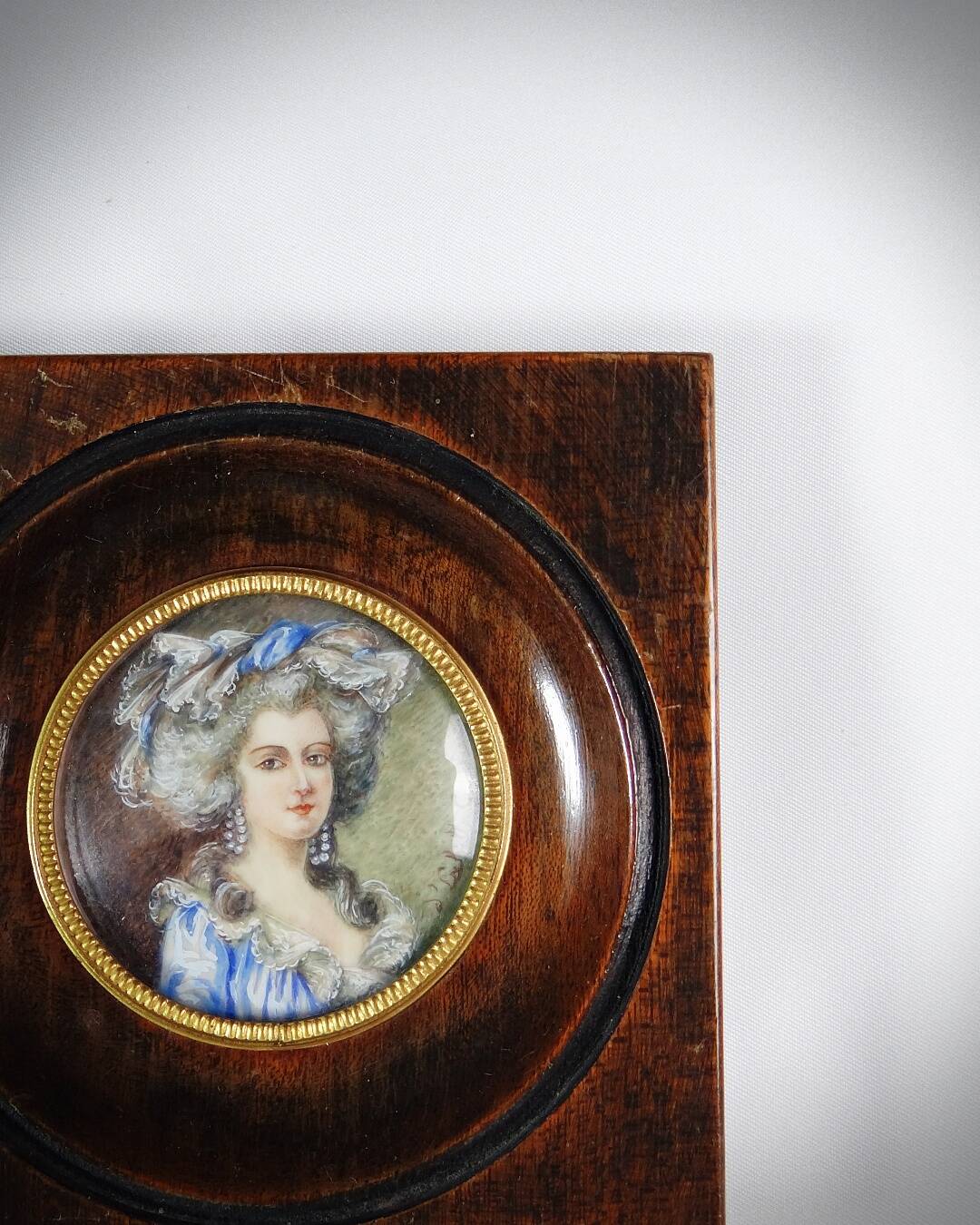 Miniature portrait Duchess of Coutances by Labille-Guiard hand painted