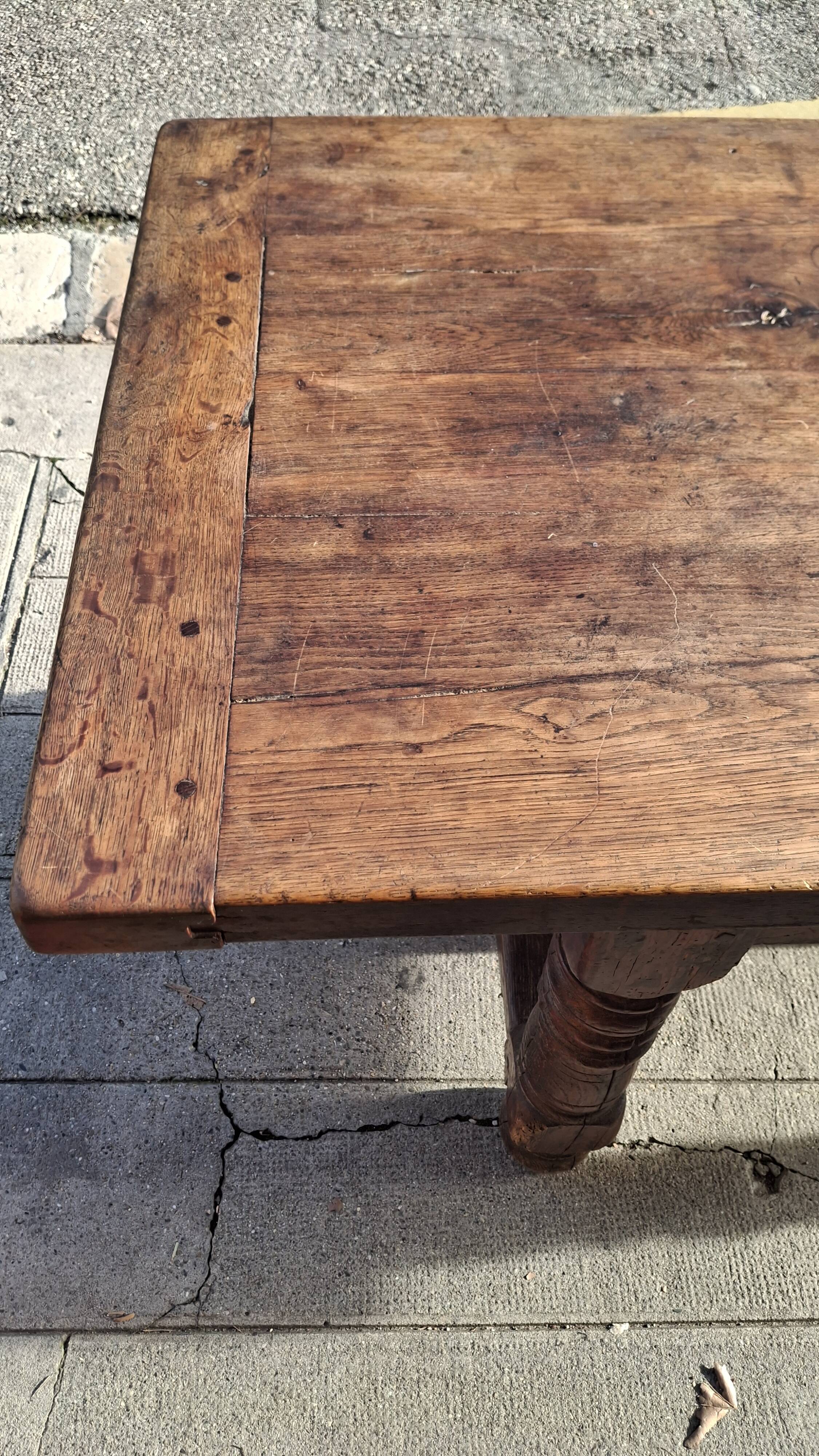 Large oak farmhouse table