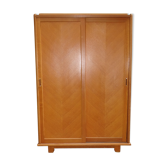 Wardrobe 1950 light oak sliding doors