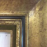 Golden frame in wood and stucco 110x78