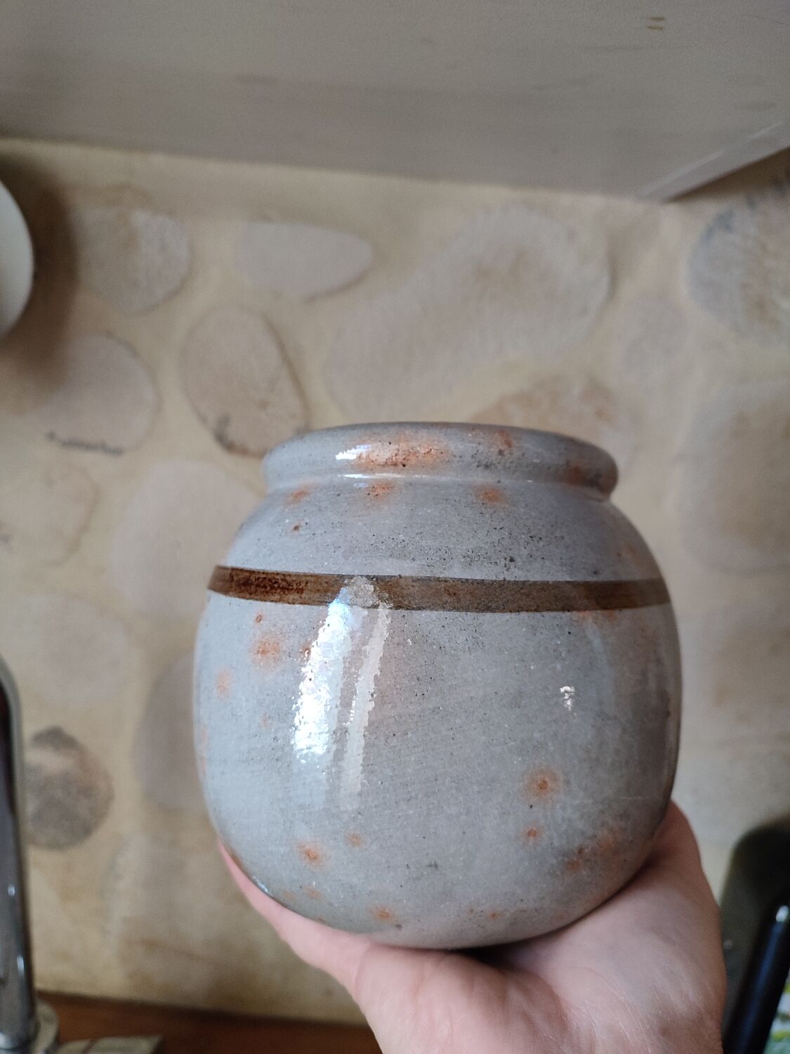 Ceramic ball vase