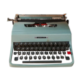 Machine à écrire Olivetti Lettera 32 bleue