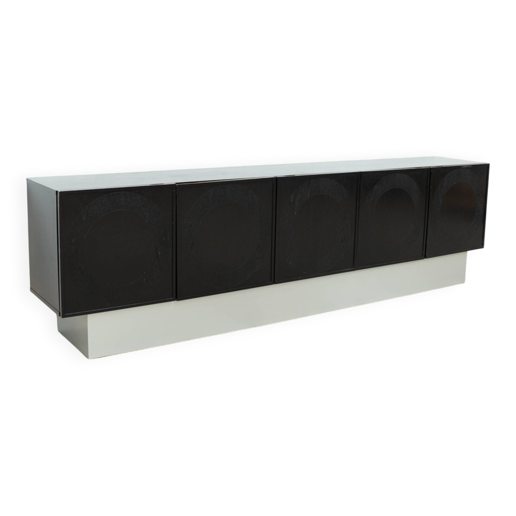 Black brutalist sideboard by Musterring