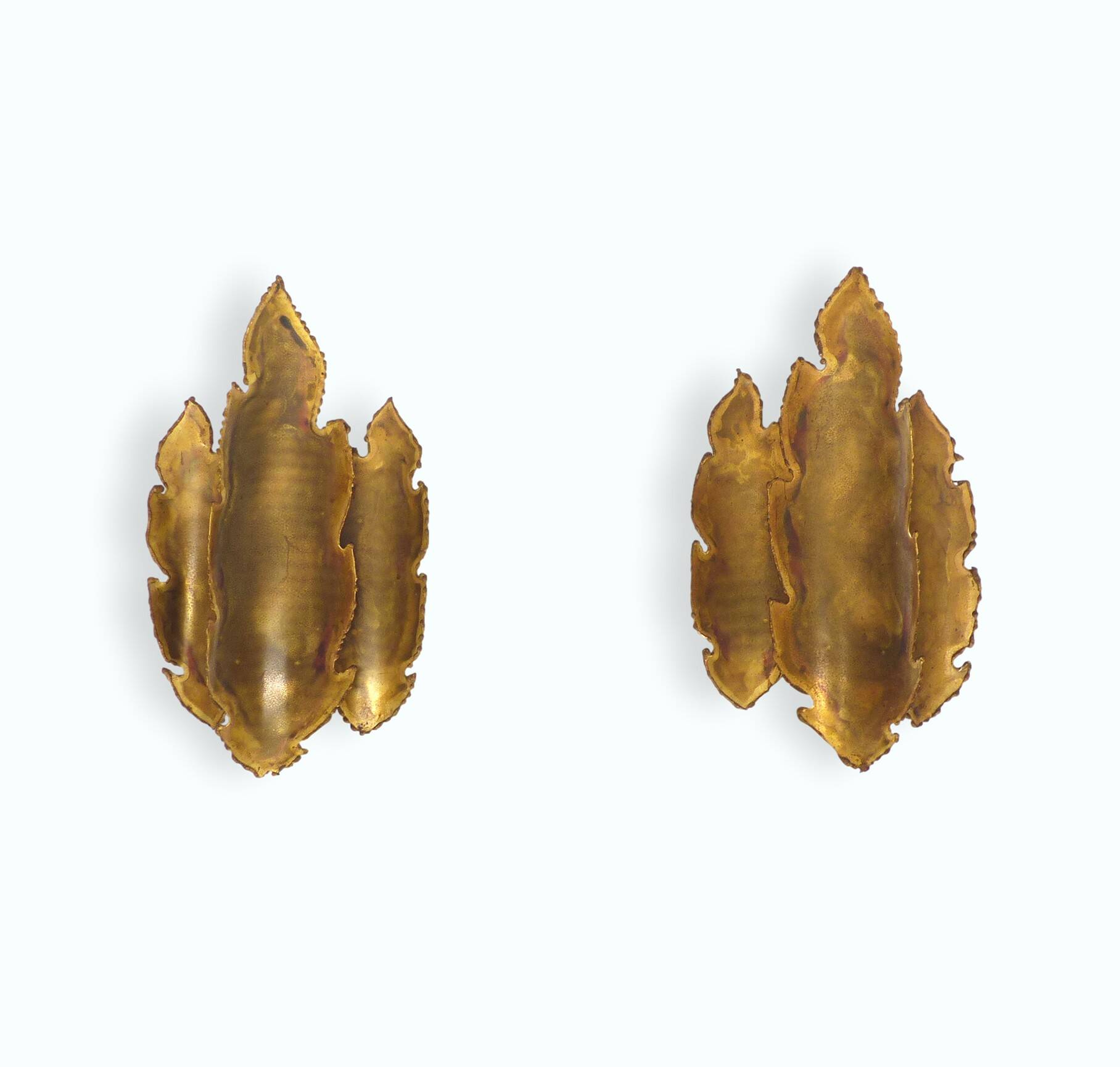 Pair of Brutalist wall lights by Svend Aage Holm Sørensen, Denmark 1960