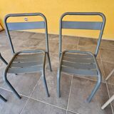 Lot of 6 garden chairs made of steel.