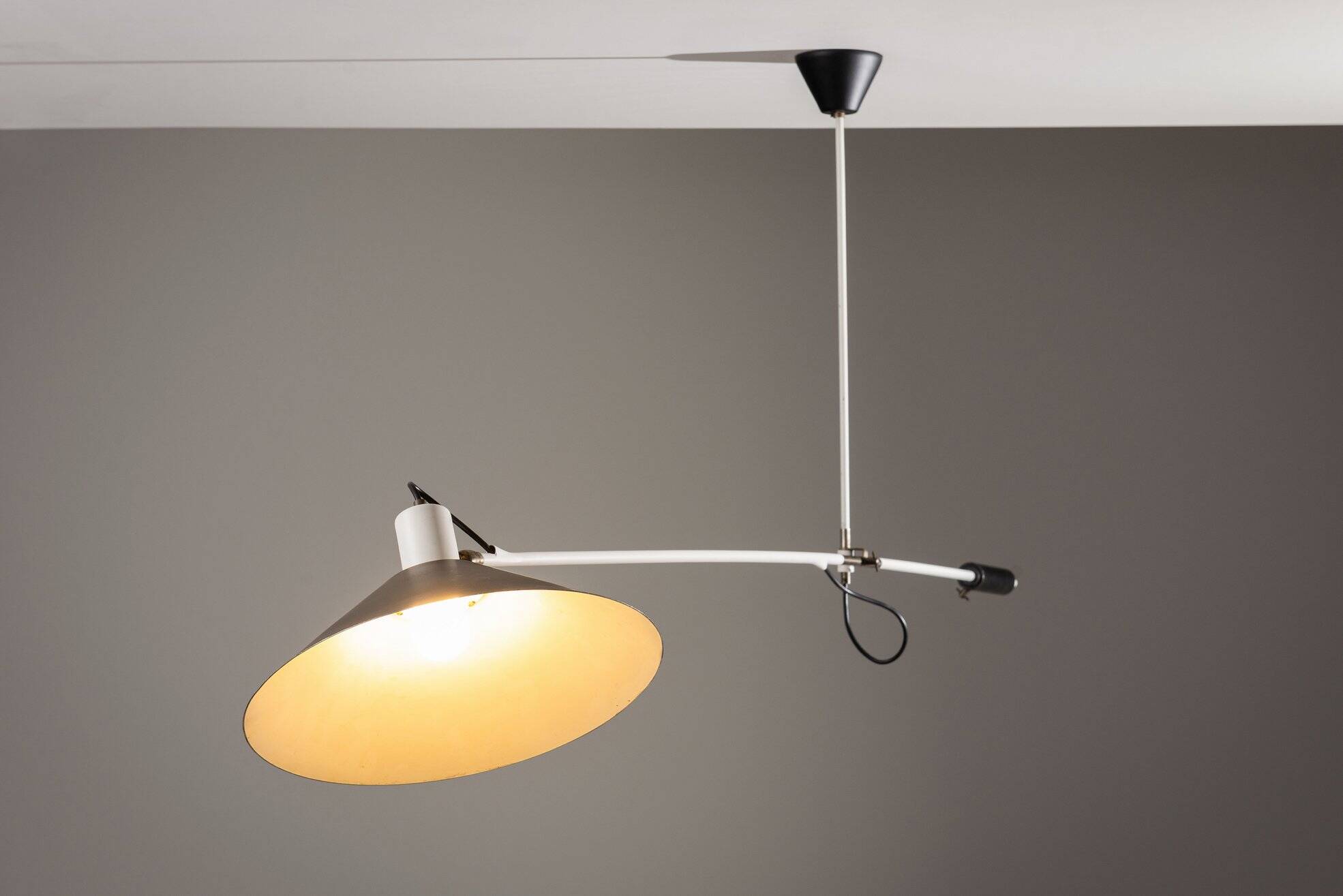 Lampe de plafond à contrepoids JJM Hoogervorst Anvia Pays-Bas 1957