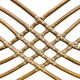 Rattan and leather headboard 140cm vintage 1970