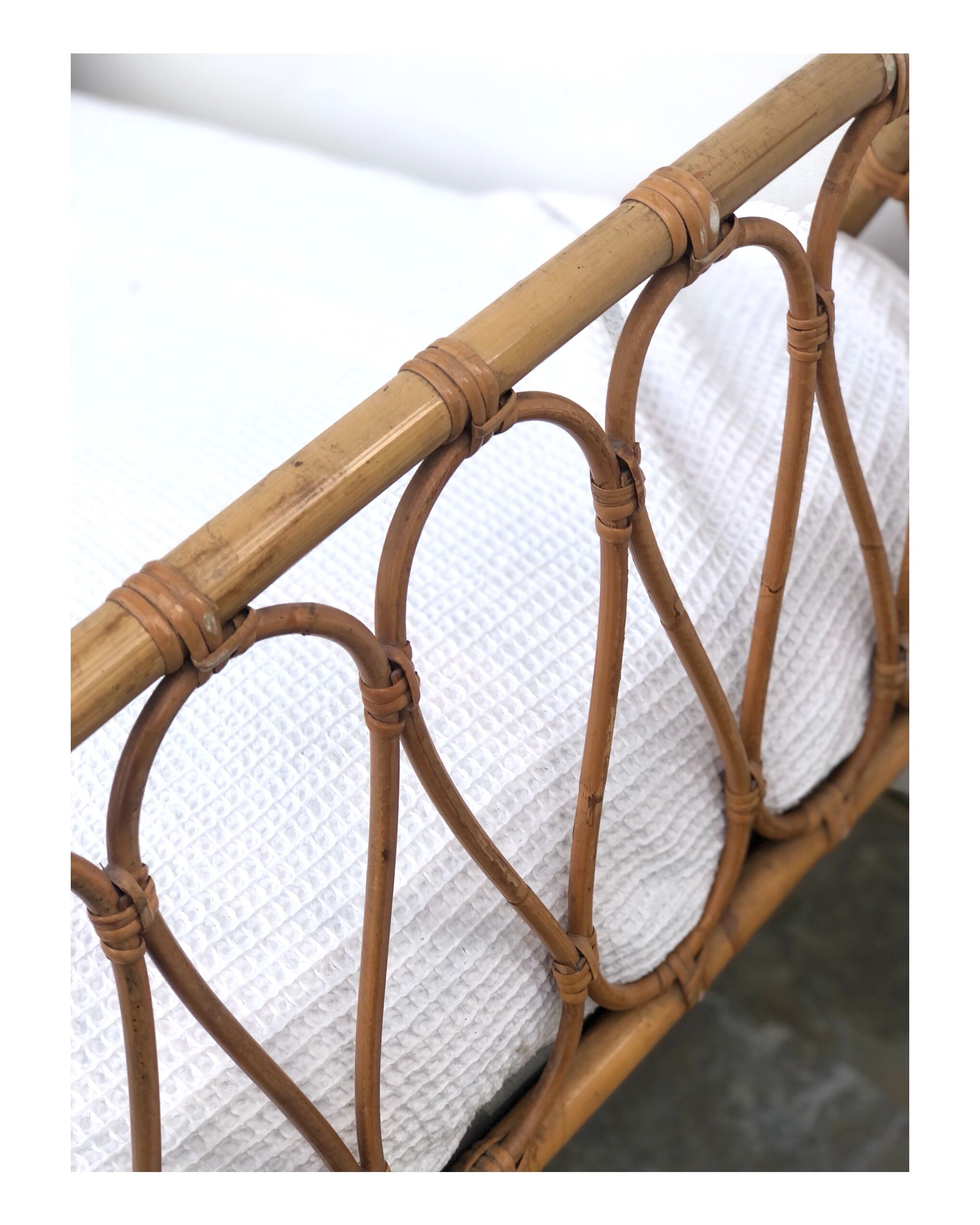 Vintage rattan bed