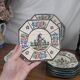 Henriot Quimper RM Octagonal Dessert Service Breton Couple Art Deco Style