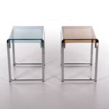 Tables d'appoint vintage en plexiglas Marc Berthier - Set de 2, 1960