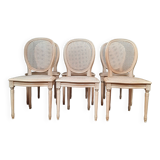 Set of 6 Louis XVI style caned chairs