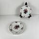 Set de 4 assiettes à dessert "Agreste", Sarreguemines, fin XXe, Pyroblan