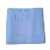 Drap ancien épais grand monogramme