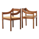 Carimate deux fauteuils par Vico Magistretti