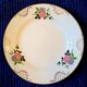 Vintage antique flat plates decorated with Sarreguemines flowers