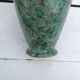 Vase  Art déco en grés de Pierrefonds cristallisé vert