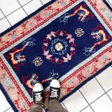 Vintage carpet french soap 90cm x 140cm 1960s