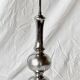 Large vintage floor lamp base in chrome metal and brushed aluminum