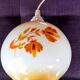 Suspension in opaline globe floral 70s