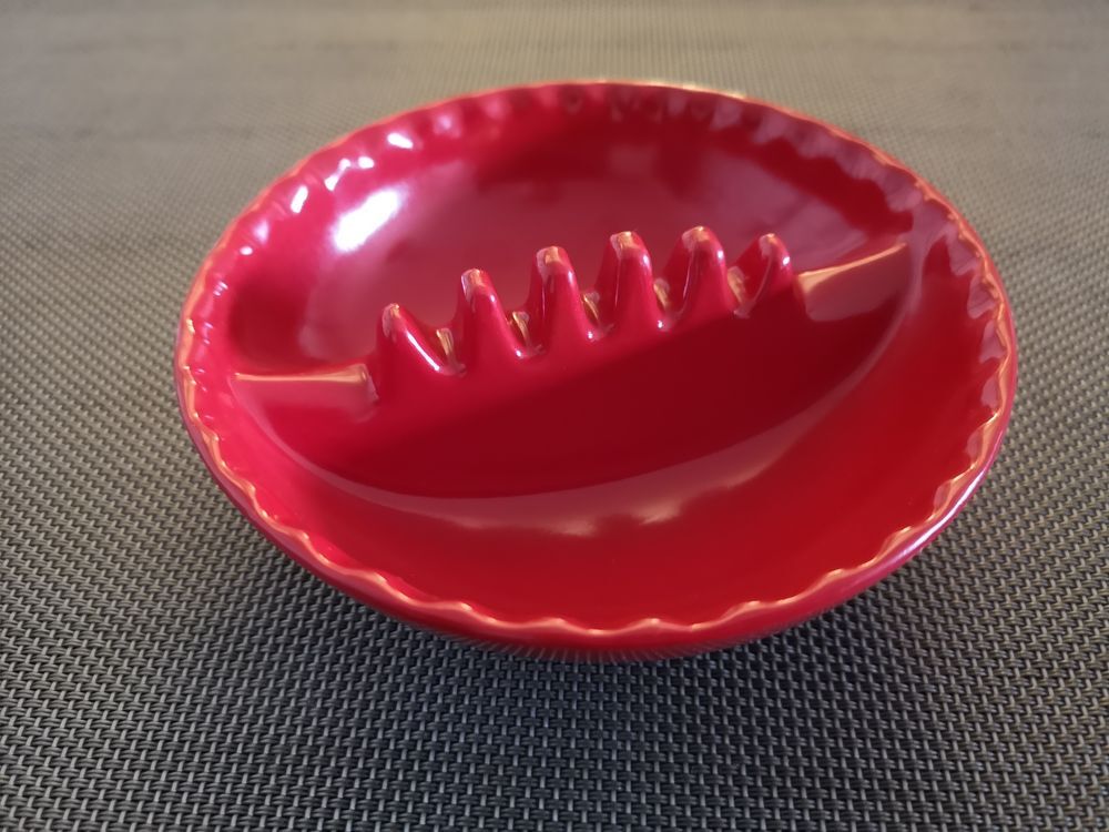 Red Melamine Ashtray Willert Home, USA, 1970s