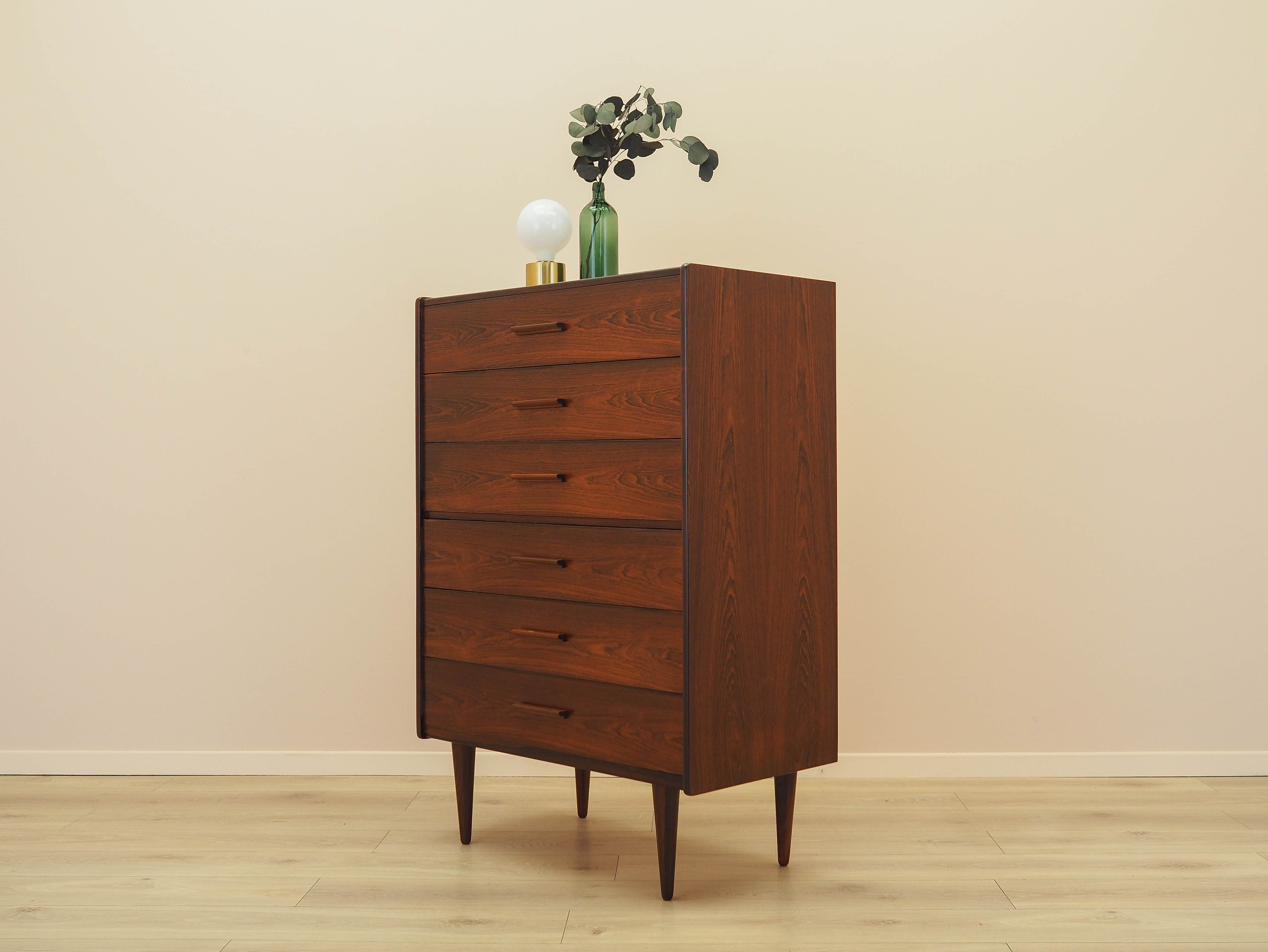 Rosewood chest of drawers, Danish design, 1970s, made in Denmark