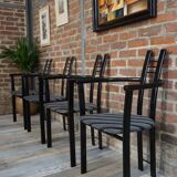 Set of 4 Italian design armchairs from the 80s