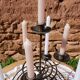 Wrought iron chandelier with 7 candles