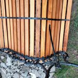 Banc de jardin ancien avec pieds en fonte vintage xxeme