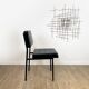 Chaise design moderniste métal et similis cuir années 60